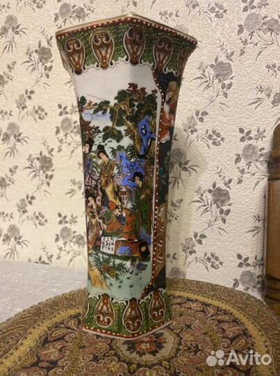 Ваза Китай,ссср,с ручной подрисовкой