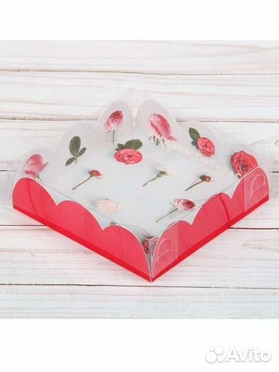 Коробочка для мыла, пряников, с PVC крышкой