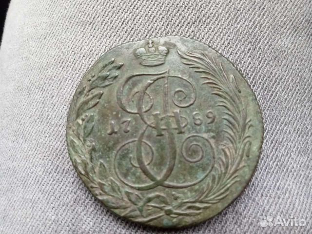 Монета Екатерина 2 пять копеек 1789