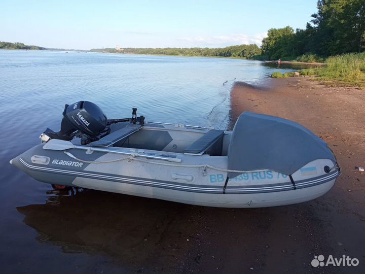 Комплект пвх Gladiator E380 с плм Yamaha F15amhs S