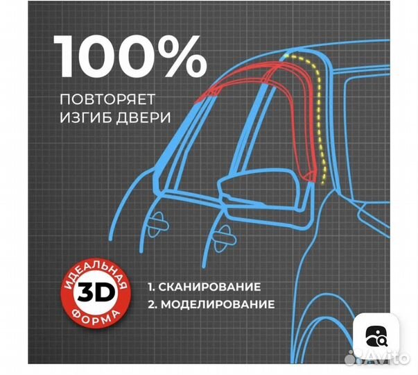 Дефлекторы Ford Mondeo V с хром молдингом