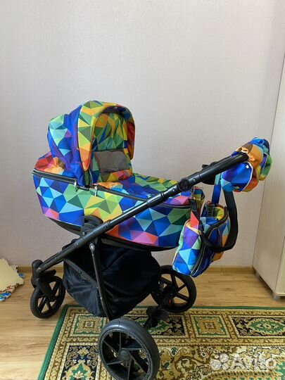 Коляска Adamex 2 в 1 Reggio в цвете Y123 (радуга)