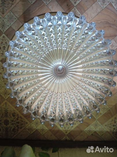 Фруктовница на ножке Хрусталь СССР