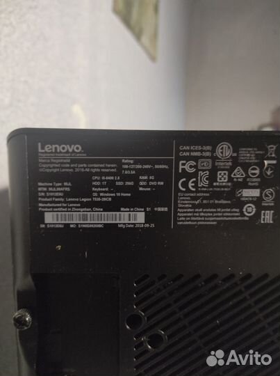 Процессор пк Lenovo Legion T530-28ICB