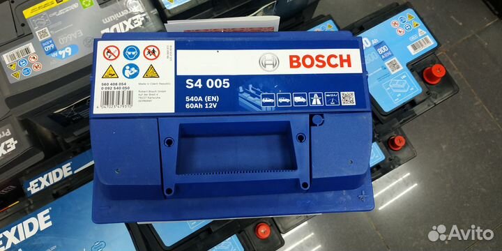 60Ач Bosch обратной полярности Аккумулятор s4