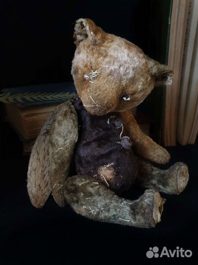 Мишка Тедди коллекционный, винтажный плюш, опилки
