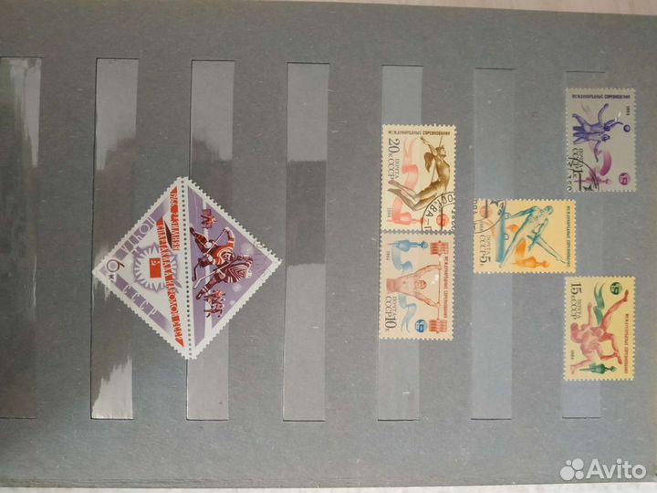 Марки почтовые СССР спорт