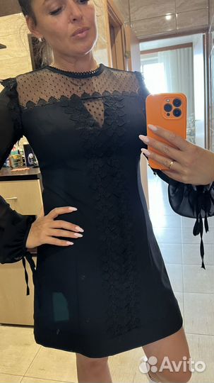 Платье женское черное вечернее мини 42-44р