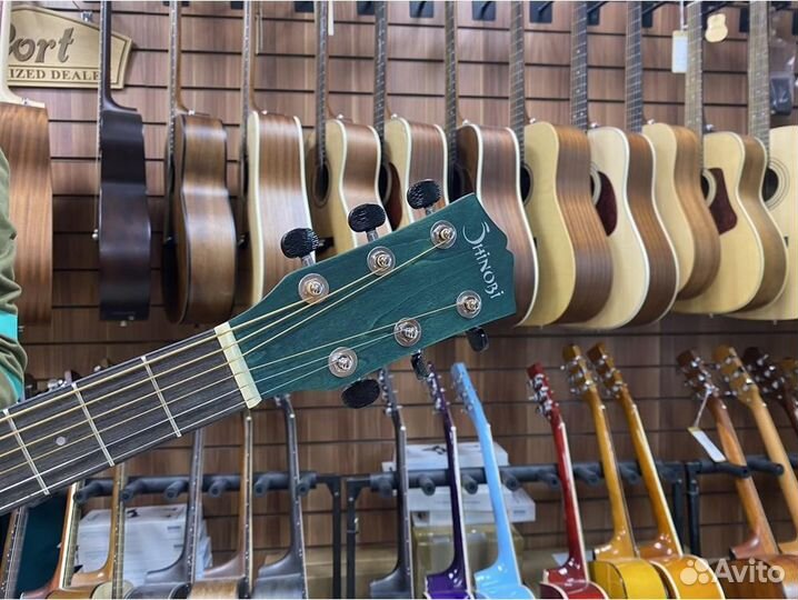 Shinobi B-1/BL гитара акустическая зелёная