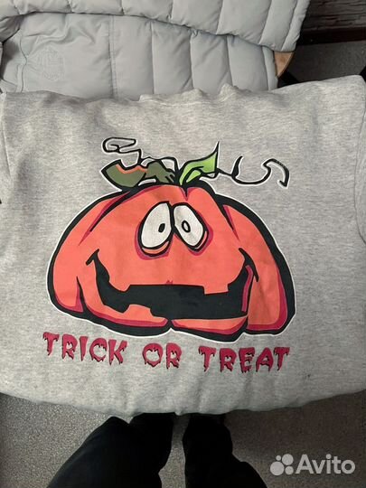 Теплая хэлоуин кофта тыква M