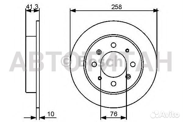 0 986 479 462 диск тормозной задний KIA Cerato 1.6