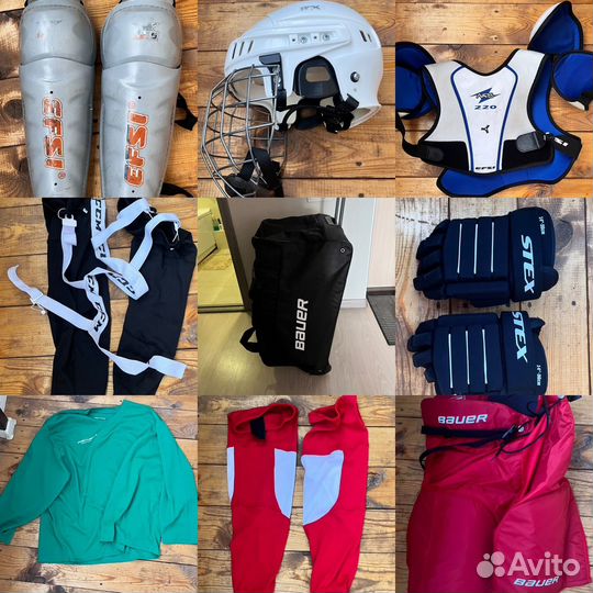 Форма хоккейная взрослая SR шлем, краги, защита