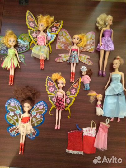 Куколки-феи 5 шт. и куклы Барби