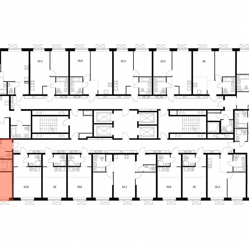 2-к. квартира, 46,3 м², 14/24 эт.