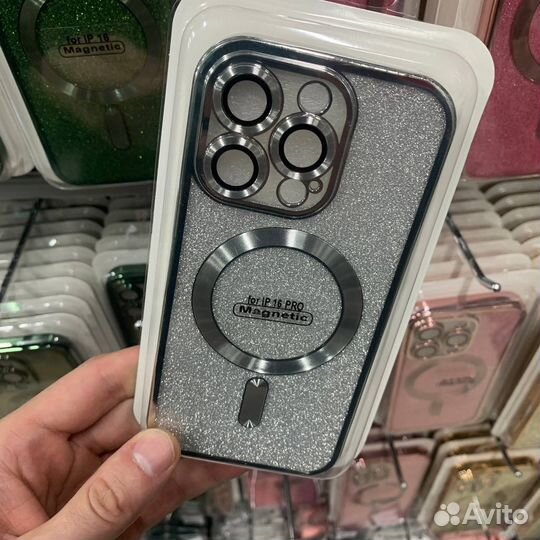 Чехол на iPhone MagSafe Glitter цветные