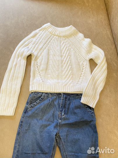 Кофта 140, шапка, варежки