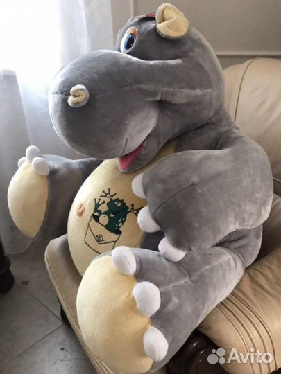 Игрушка мягкая бегемот новая