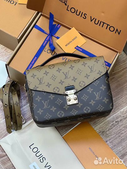 Сумка Louis Vuitton канва+натуральная к
