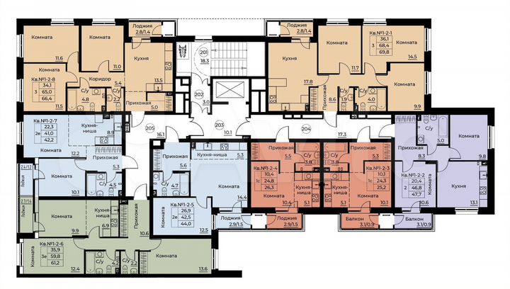 2-к. квартира, 47,7 м², 2/10 эт.