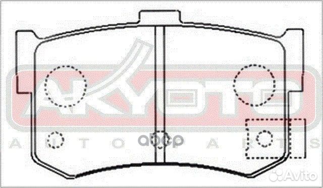 Колодки тормозные дисковые задние AKD-1121 akyoto