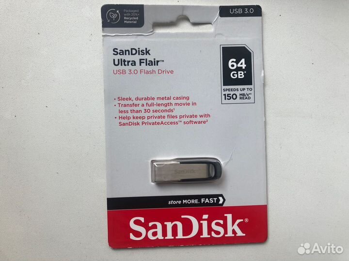 SanDisk Ultra Flair USB 3.0 USB флешка 64 GB