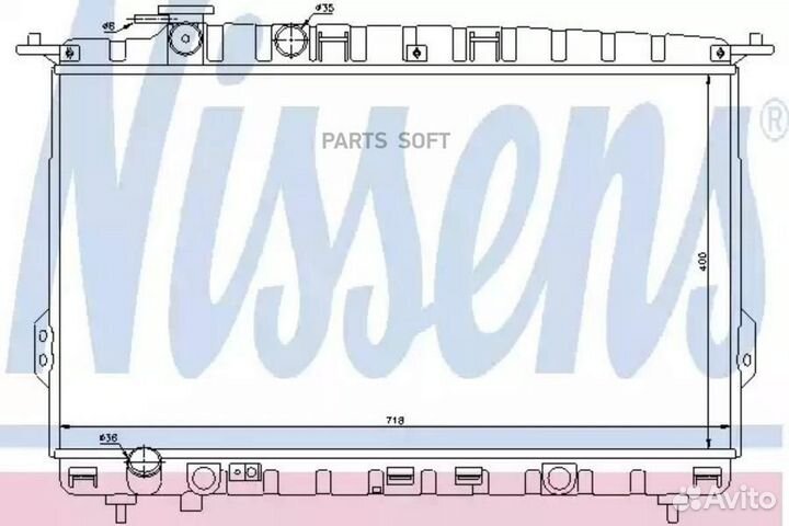 Радиатор охлаждения двс hyundai grandeur (1999) 2