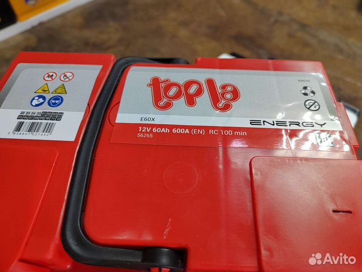 Аккумулятор Topla 60 Ач прям 600 А