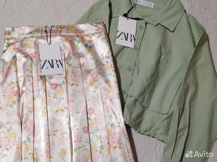 Юбка рубашка zara