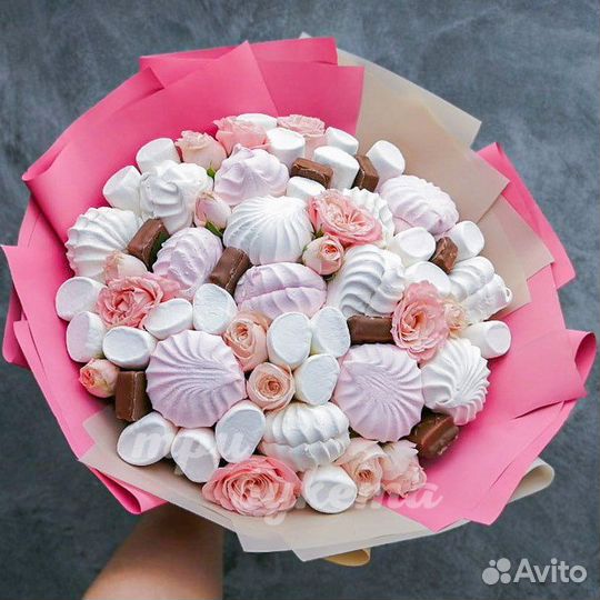 Букеты из конфет, зефира, шоколада