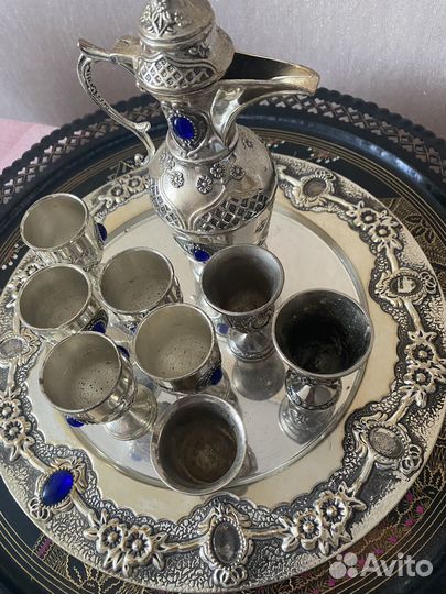 Набор чайник рюмки поднос
