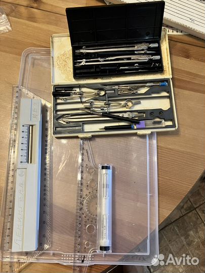 Линейка,готовальня,решина СССР