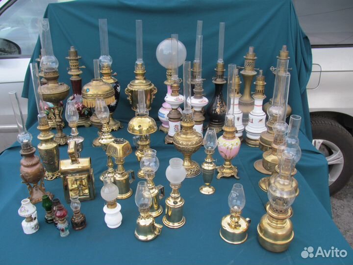 Старинные, антикварные,винтажны лампы керосиновые