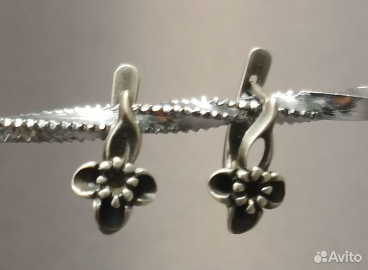Серьги серебро СССР