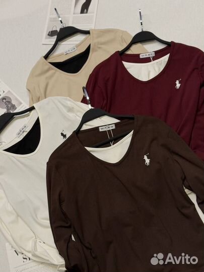 Лонгслив обманка Polo Ralph Lauren единый до 46