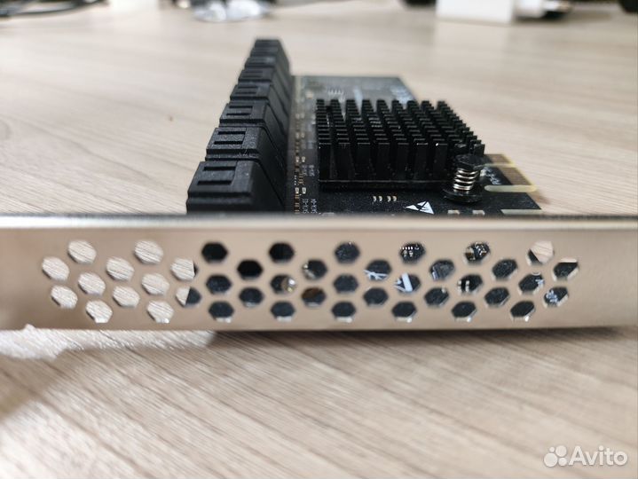 PCI E x1 плата расширения 16xsata 3