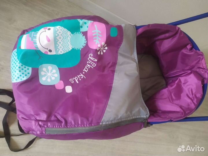 Санки на колёсах санимобиль