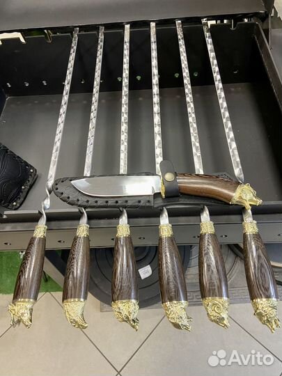 Шампуры с головами зверей в наборе