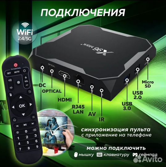 Прошитый андроид бокс X96Max plus 4\32 Premium нас