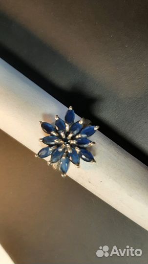 Комплекты 18.5 и 19 р.Бирманский Сапфир (4.5 Ct)