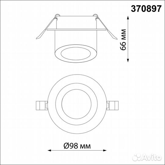 Встраиваемый светильник Novotech Spot 370897