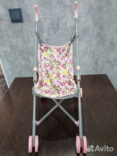 Детская игрушечная коляска металлическая