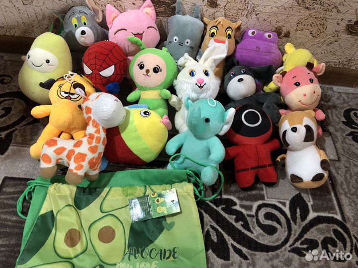 Новые плюшевые игрушки+ сумка для обуви