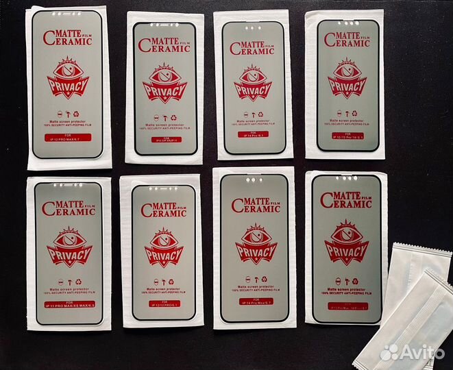 Защитное стекло антишпион iPhone/Android