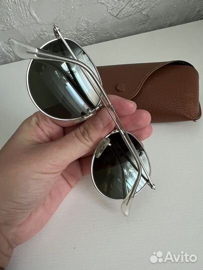 Очки ray ban round зеркальные унисекс