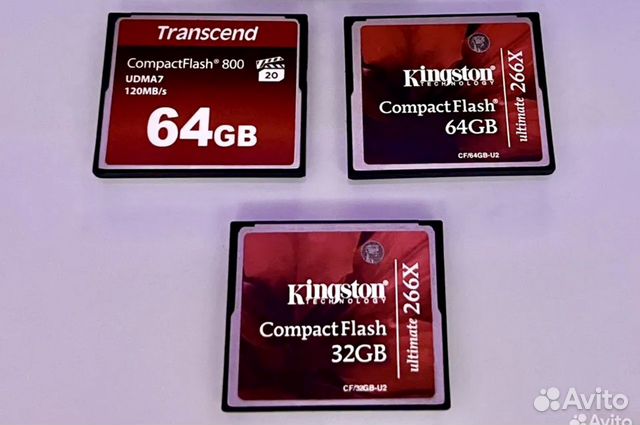 Карта памяти CF флэшка Compact Flash 32/64 Гб