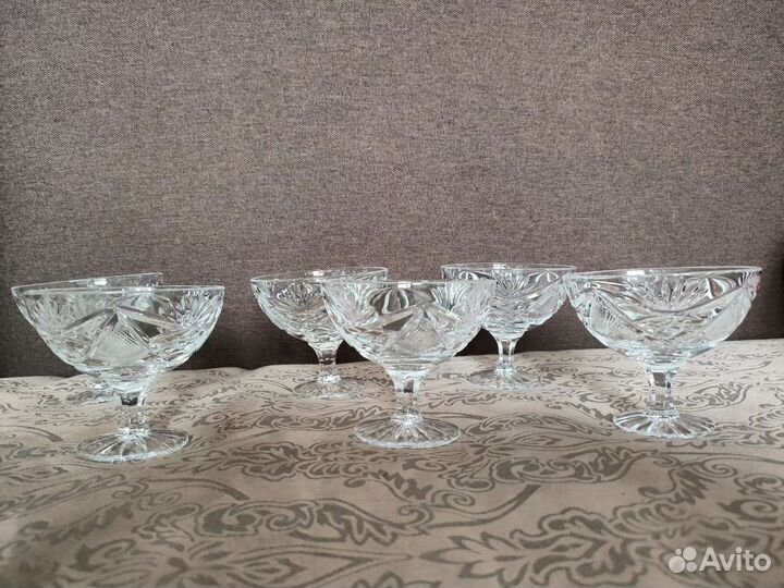 Креманки, чашки СССР, хрусталь, стекло