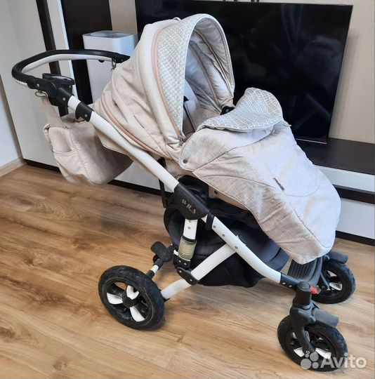 Коляска Adamex Avila (2 в 1), цвет: бежевый