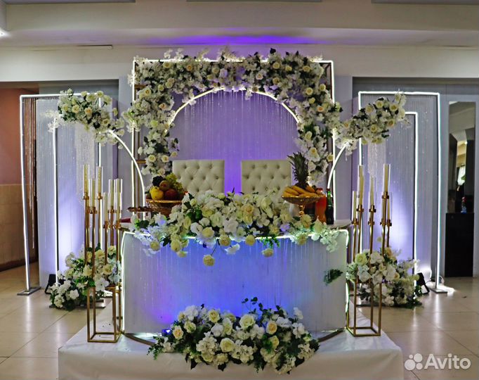 Оформление зала для свадьбы