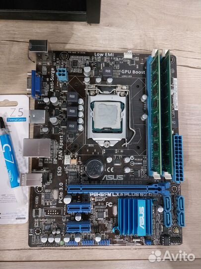 Материнская плата Asus 1155+Xeon E3-1230v2+16Gb