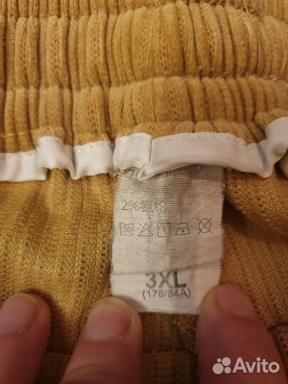 Вельветовые брюки желтые